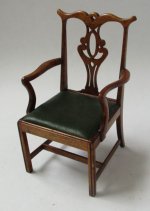 Chippendale Carver Leather Seat by Tarbena Alan Barnes