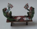 Frog Playing Cards by Vienna Bronze
