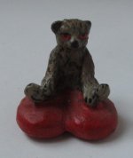 Teddy Bear on Heart by Vienna Bronze
