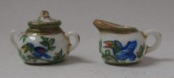 Hermes Inspired Toucon Creamer & Sugar by Christopher Whitford