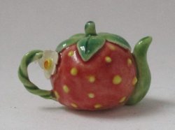 Strawberry Teapot by Dominique Levy