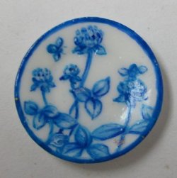 Blue & White Botanical Plate #3 by Christopher Whitford