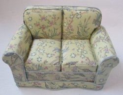 Sofa Small Uphostered in Les Chinoiserie Silk #4