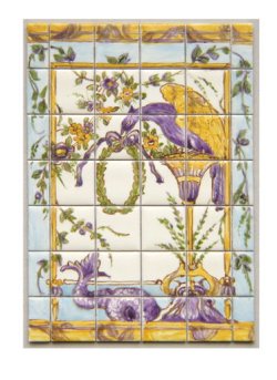 Birds & Flowers Tile by Tiny Ceramic