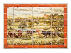 Country Scene Tile by Tiny Ceramics