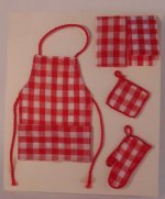 Kitchen Set Red Ginham #G