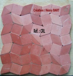 Terracotta Stone Tile Floor CRL 49 pieces by Henry Bart Terracotta Stone Tile Floor CRL 49 pieces by Henry Bart