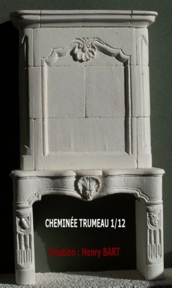 Stone Fireplace Trumeau by Henry Bart