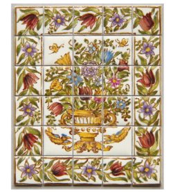 Herbs & Flowers Tile by Tiny Ceramic
