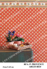 Provence Arles Red Wallpaper by Les Chinoiserie Provence Arles Red Wallpaper by Les Chinoiserie