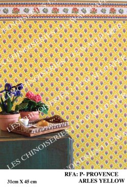 Provence Arles Yellow Wallpaper by Les Chinoiserie Provence Arles Yellow Wallpaper by Les Chinoiserie
