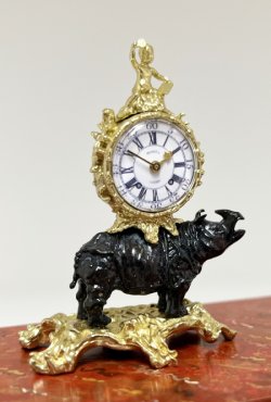 Rhinoceros Clock by Keith Bougourd