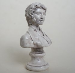 A male bust of a romantic victorian poet Paint ST7P by Sue Cook