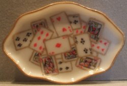 Playing Cards Scalloped Tray by Christopher Whitford