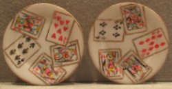 Playing Cards Set of 2 Tea Plates by Christopher Whitford