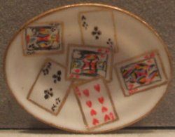 Playing Cards Oval Tray by Christopher Whitford Playing Cards Oval Tray by Christopher Whitford