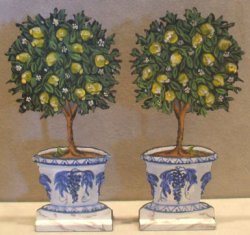 Hand Painted Lemon Tree Dummy Board by Heather Stringer