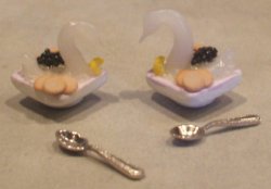 Caviar Filled Ice Swans for 2 by Linda Cummings Caviar Filled Ice Swans for 2 by Linda Cummings