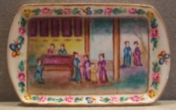 Famille Rose Rectangle Tray by Christopher Whitford