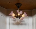 5 Shade Chandelier Pink by Jim Pounder