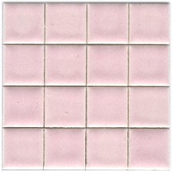 Porcelain Tiles Pink set of 100 by Tiny Ceramics