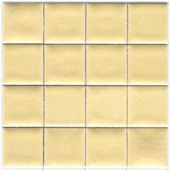 Porcelain Tiles Yellow set of 100 by Tiny Ceramics