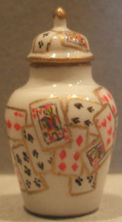 Playing Cards Temple Jar by Christopher Whitford